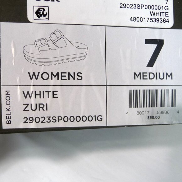 NEW WHITE SLIDE PLATFORM SLIDE SANDALS 7 - Picture 4 of 9